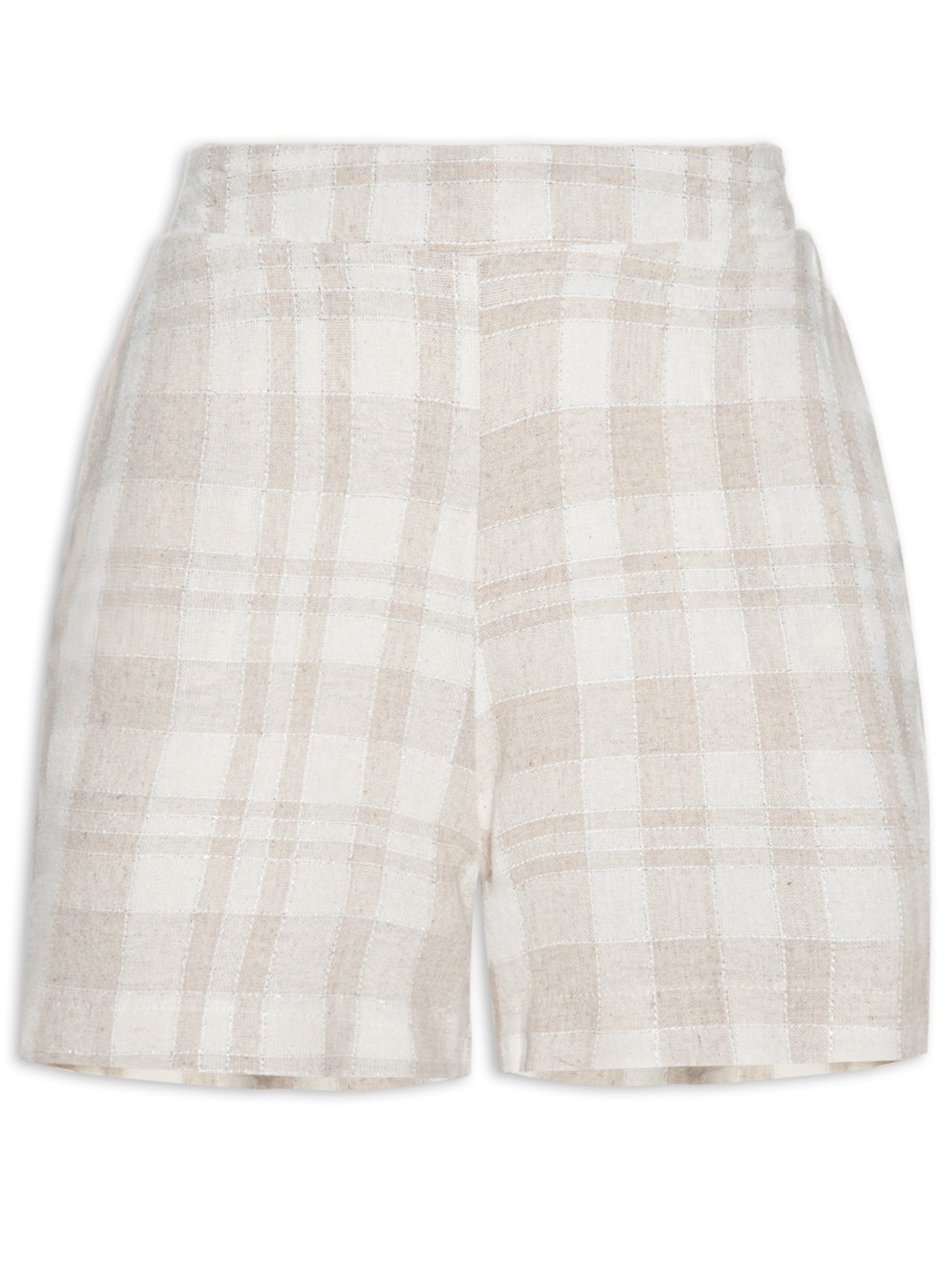 Short Feminino Maquinetado - Bege