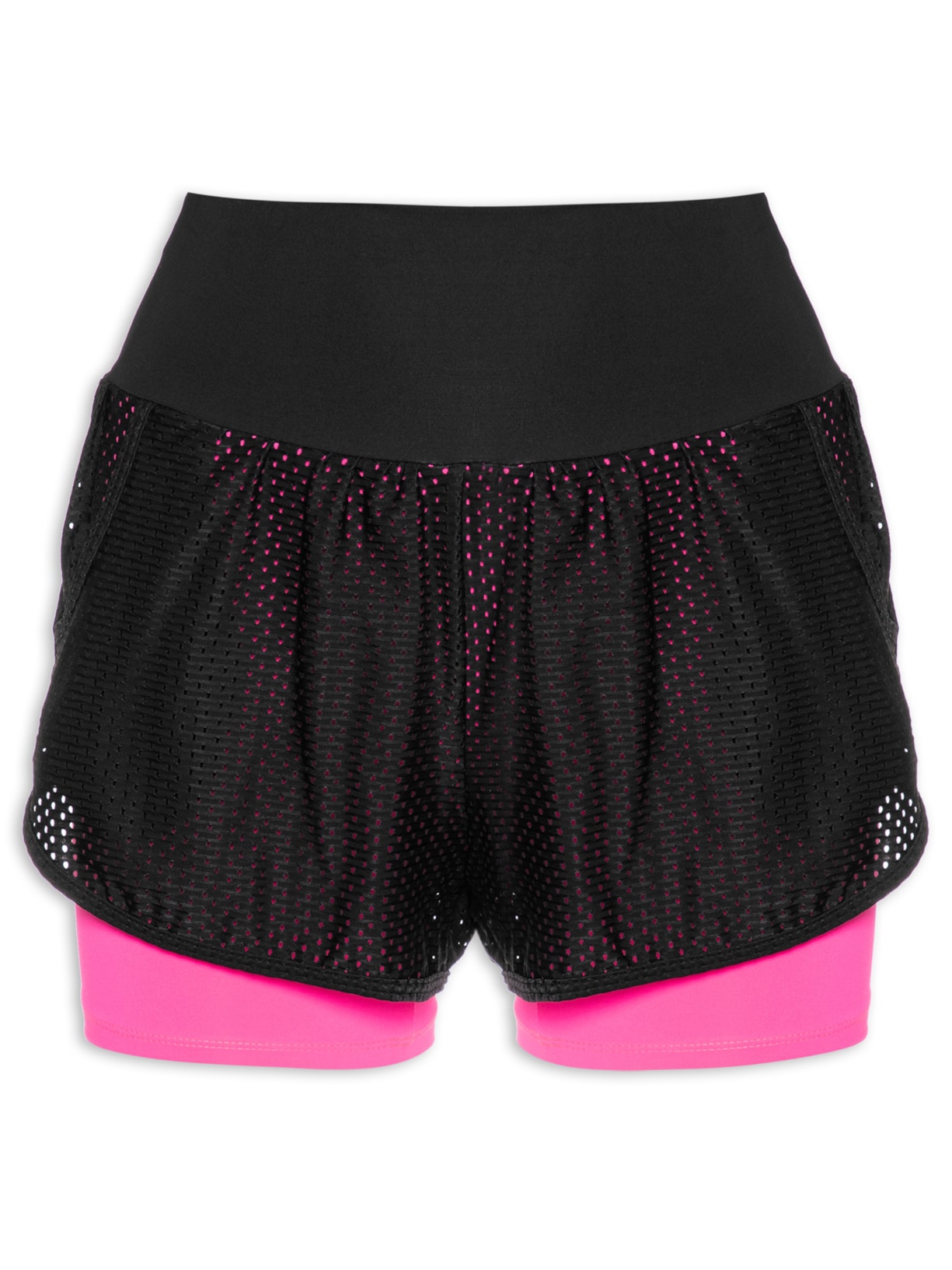 Short Feminino Mesh Forro - Preto