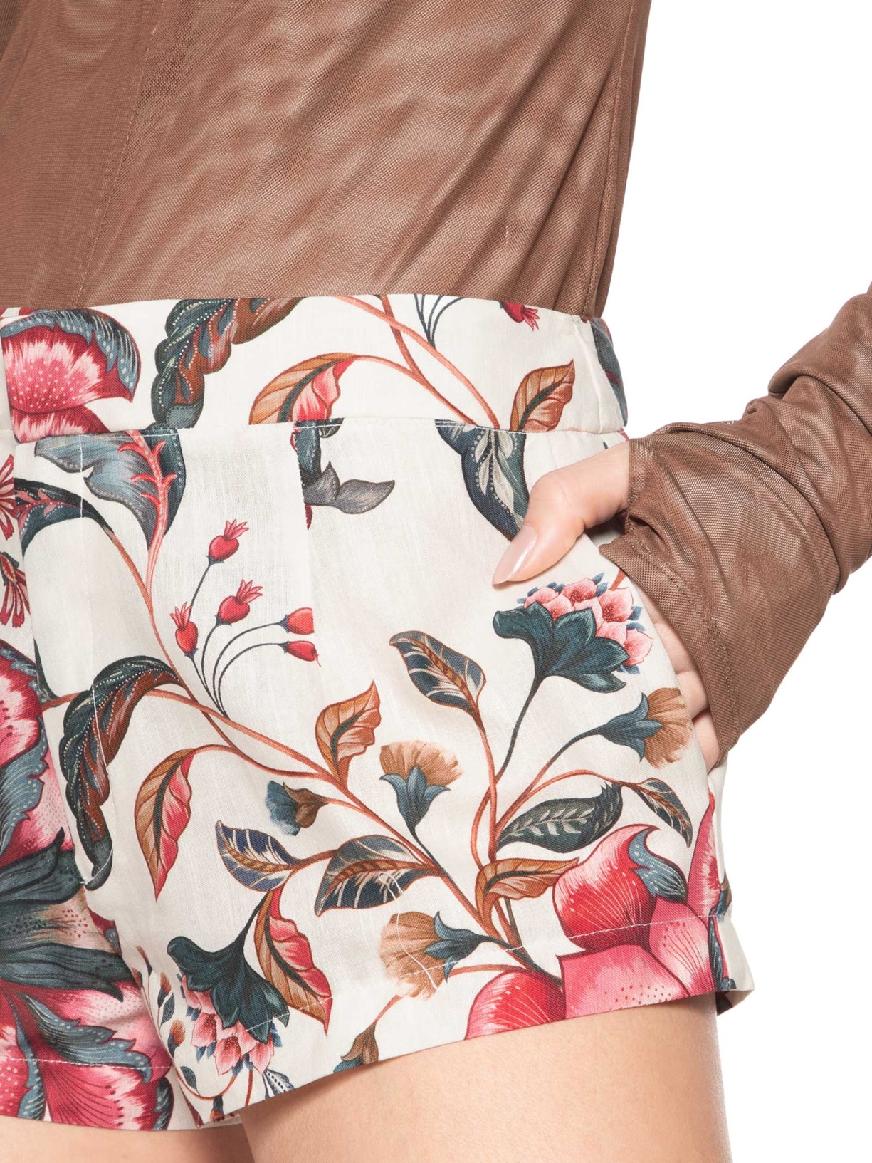 Short Feminino Mini Boho De Mar Off White Farm