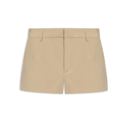 Short Feminino Mini Cintura Baixa - Bege