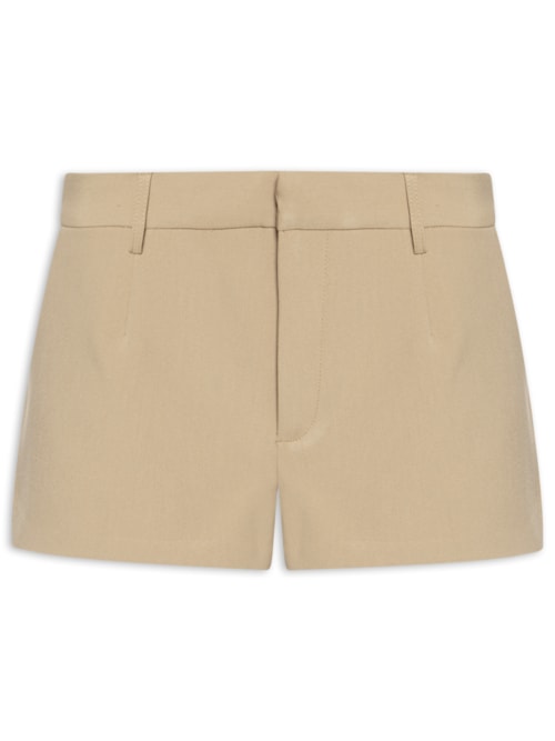 Short Feminino Mini Cintura Baixa - Bege