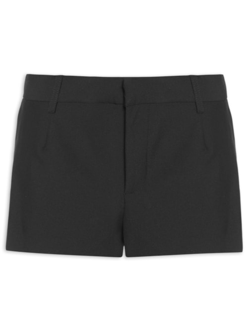 Short Feminino Mini Cintura Baixa - Preto