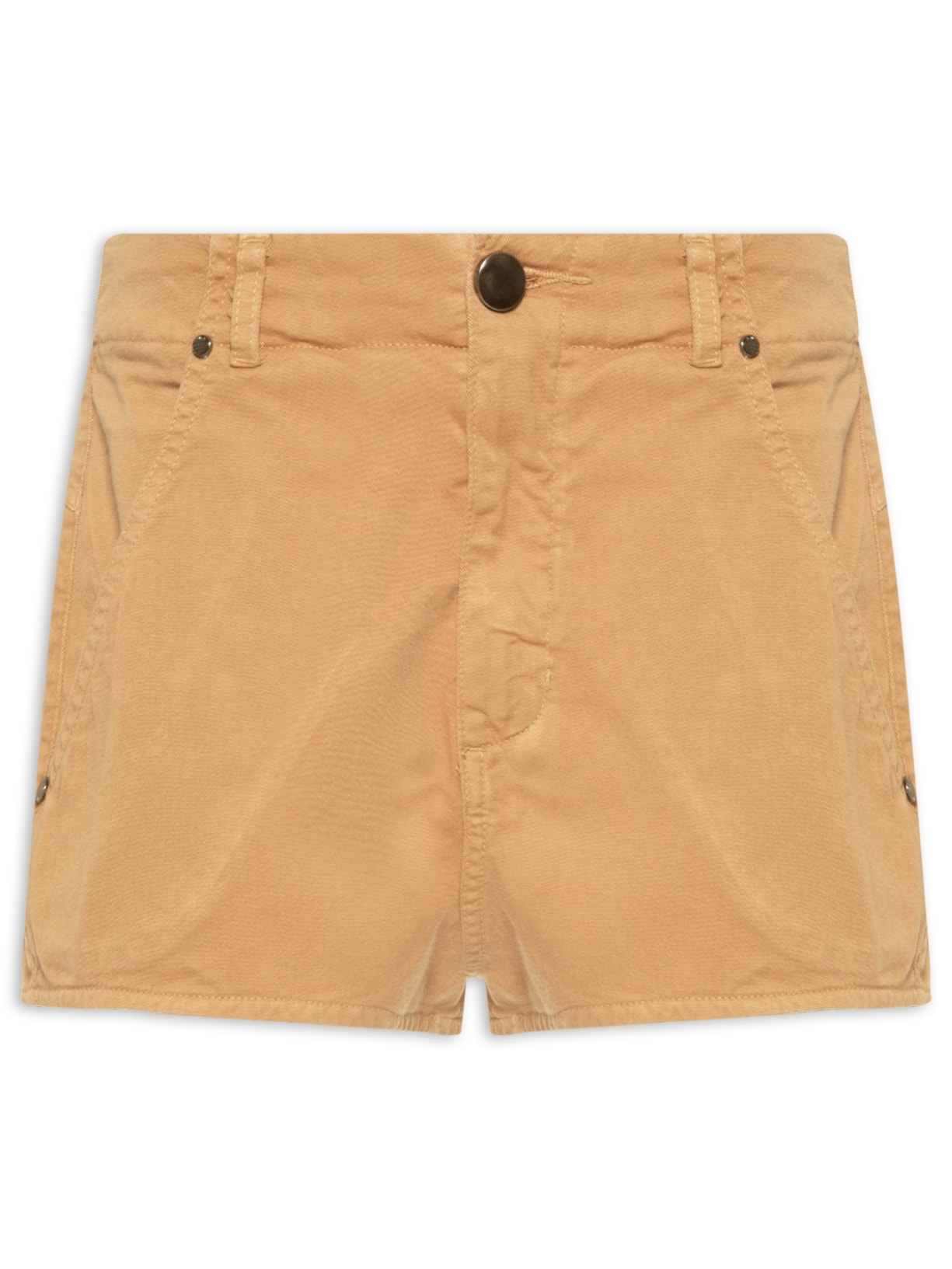 Short Feminino Mini De Sarja Estonado - Marrom