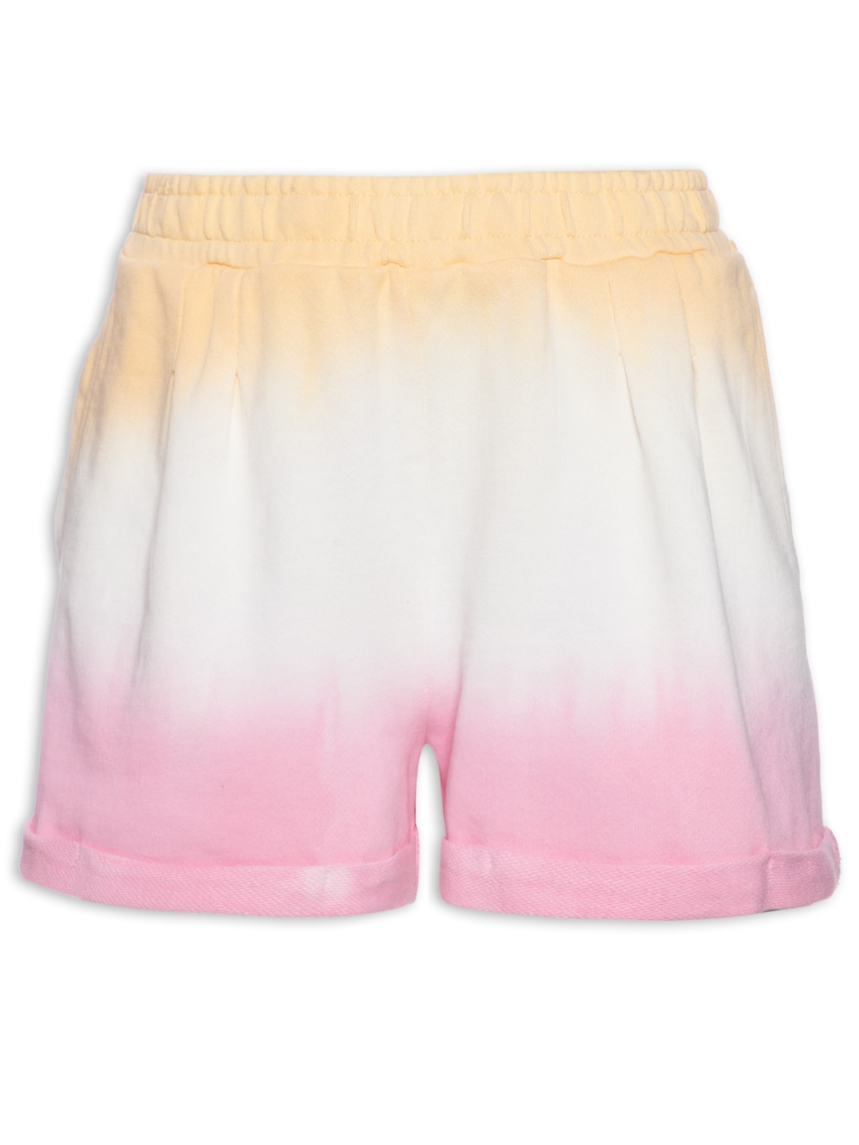 Short Feminino Moletinho Tie Dye - Laranja