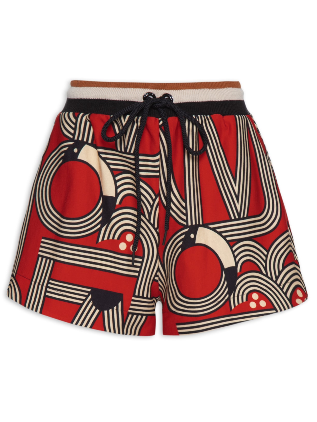 Short Feminino Moletom Logotuca - Vermelho