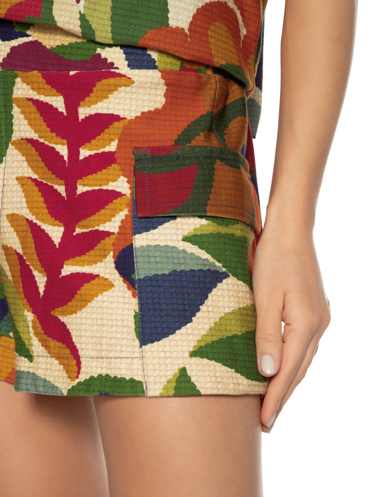 Short Feminino Moletom Paraty Laranja Farm