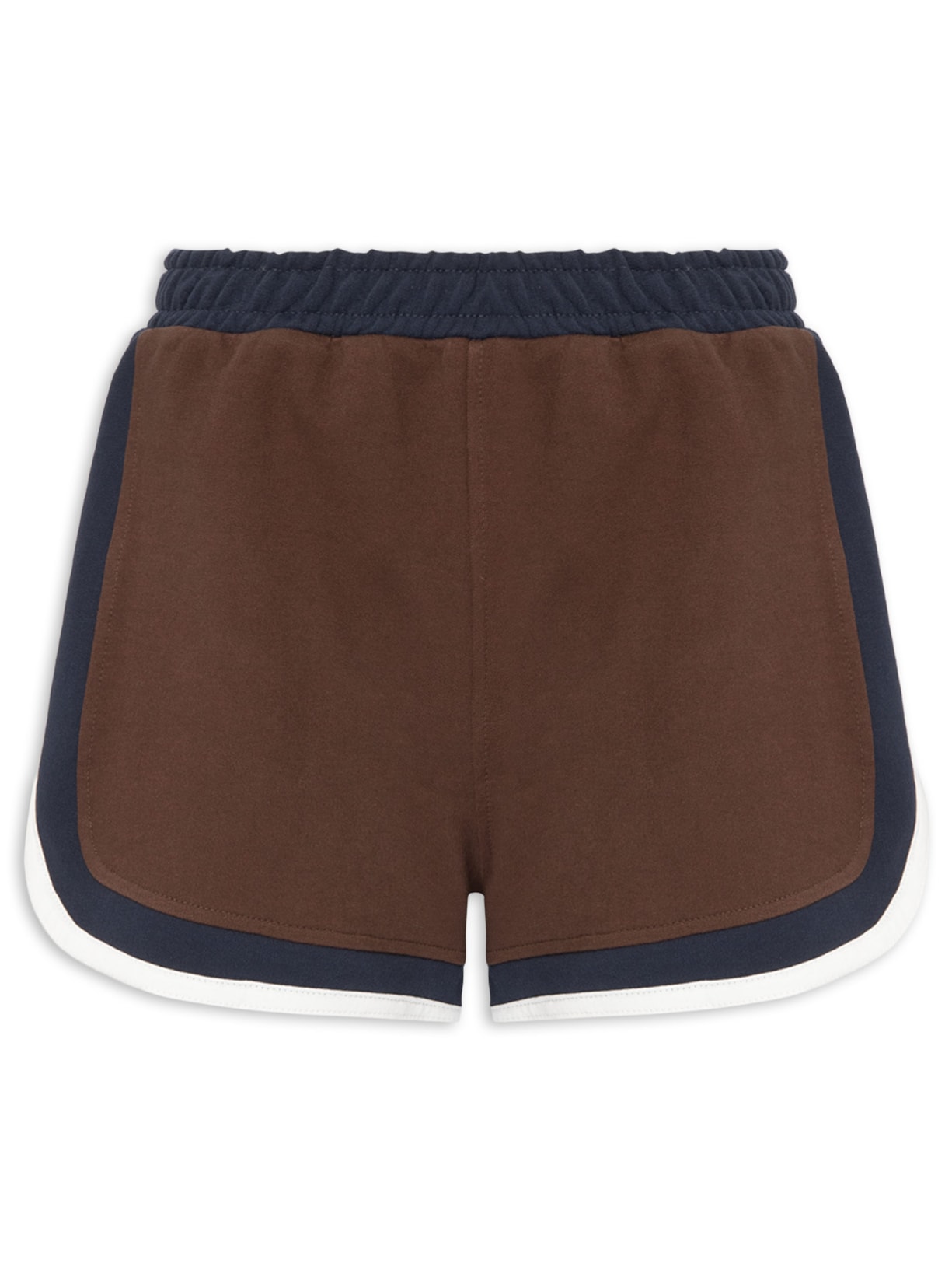 Short Feminino Moletom Tricolor Azul Farm