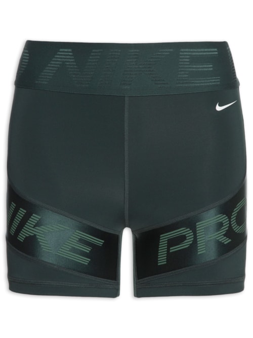Short Feminino Nk Pro Sculpt Df Hr 5"In Bk Srt - Verde