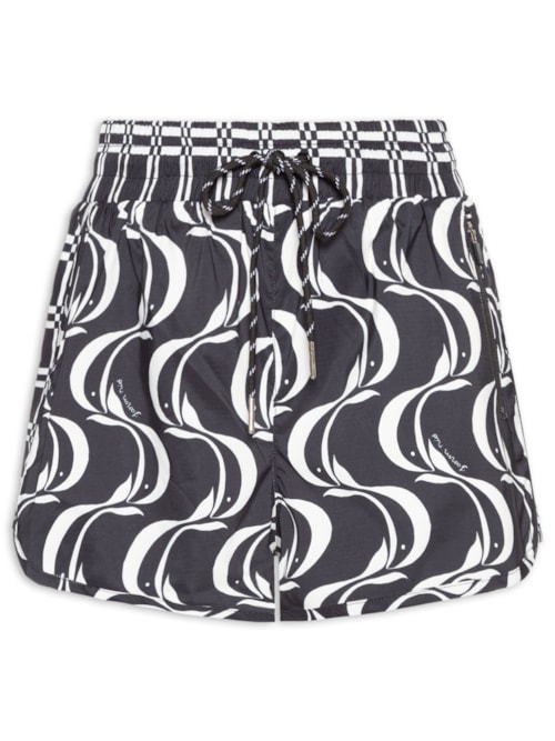 Short Feminino Nylon Peixe Copa - Preto