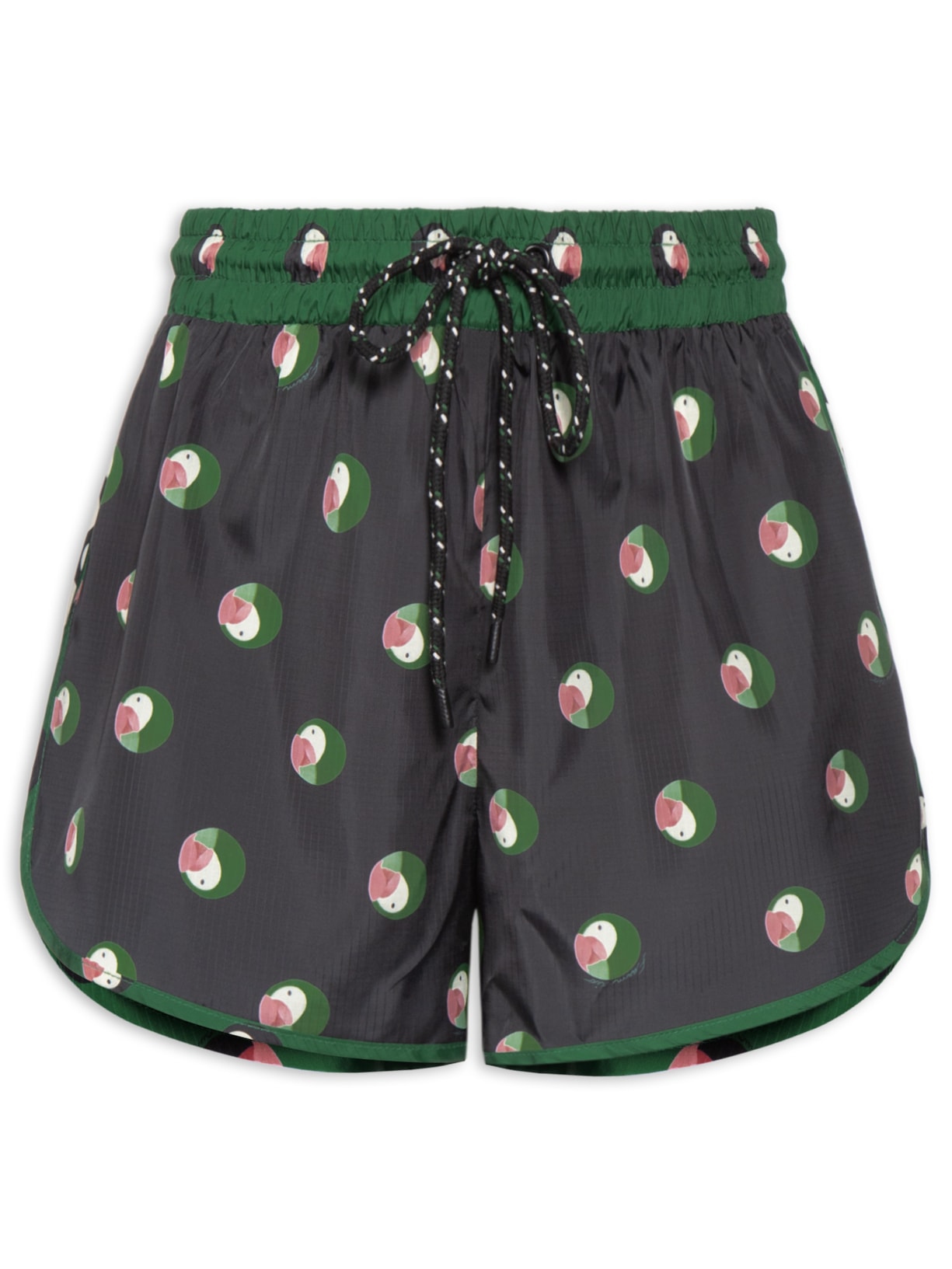 Short Feminino Nylon Poá Ararinha - Preto
