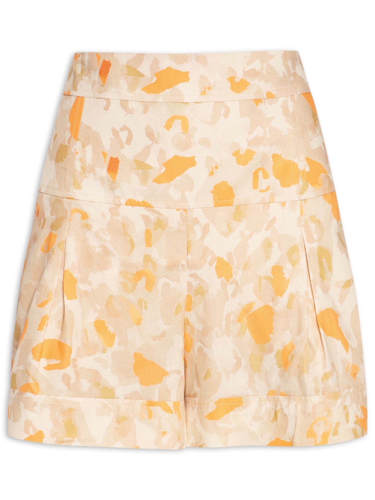 Short Feminino Pala Onça Sobreposição - Bege