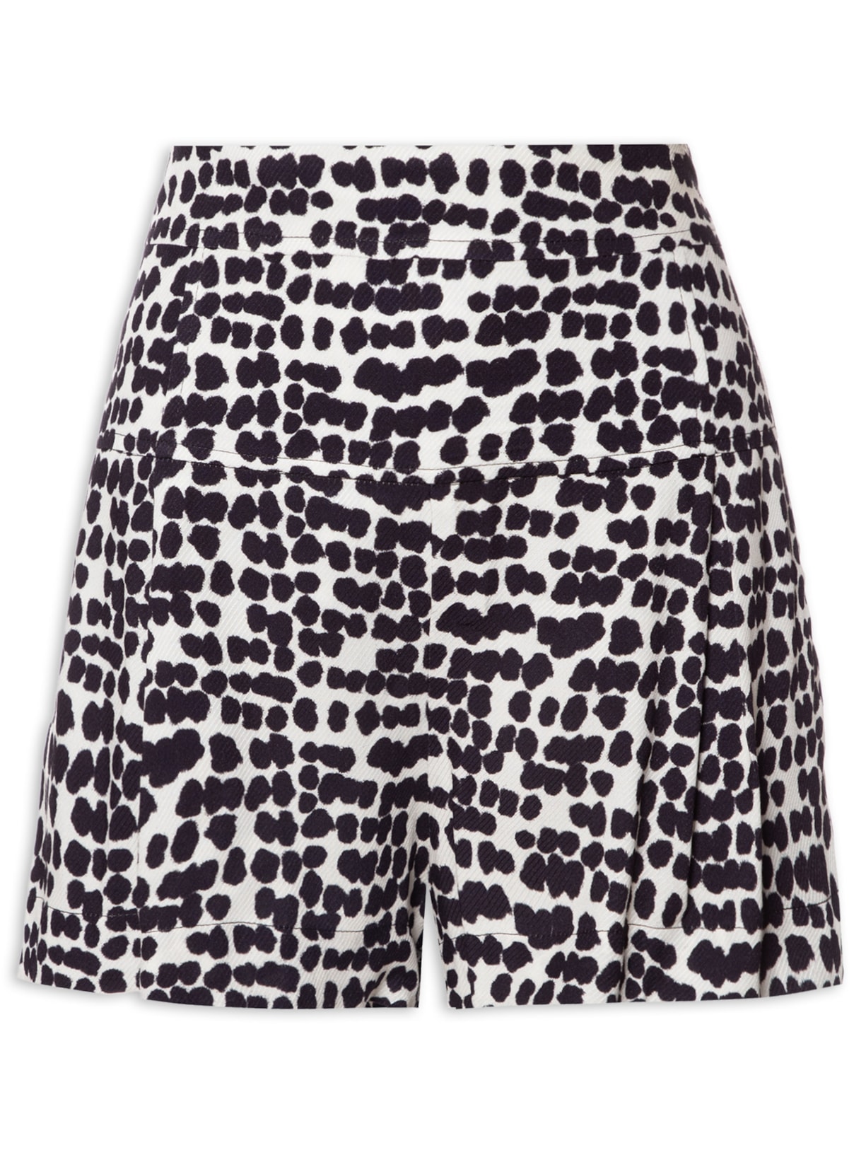 Short Feminino Pala Pois Grafite - Branco