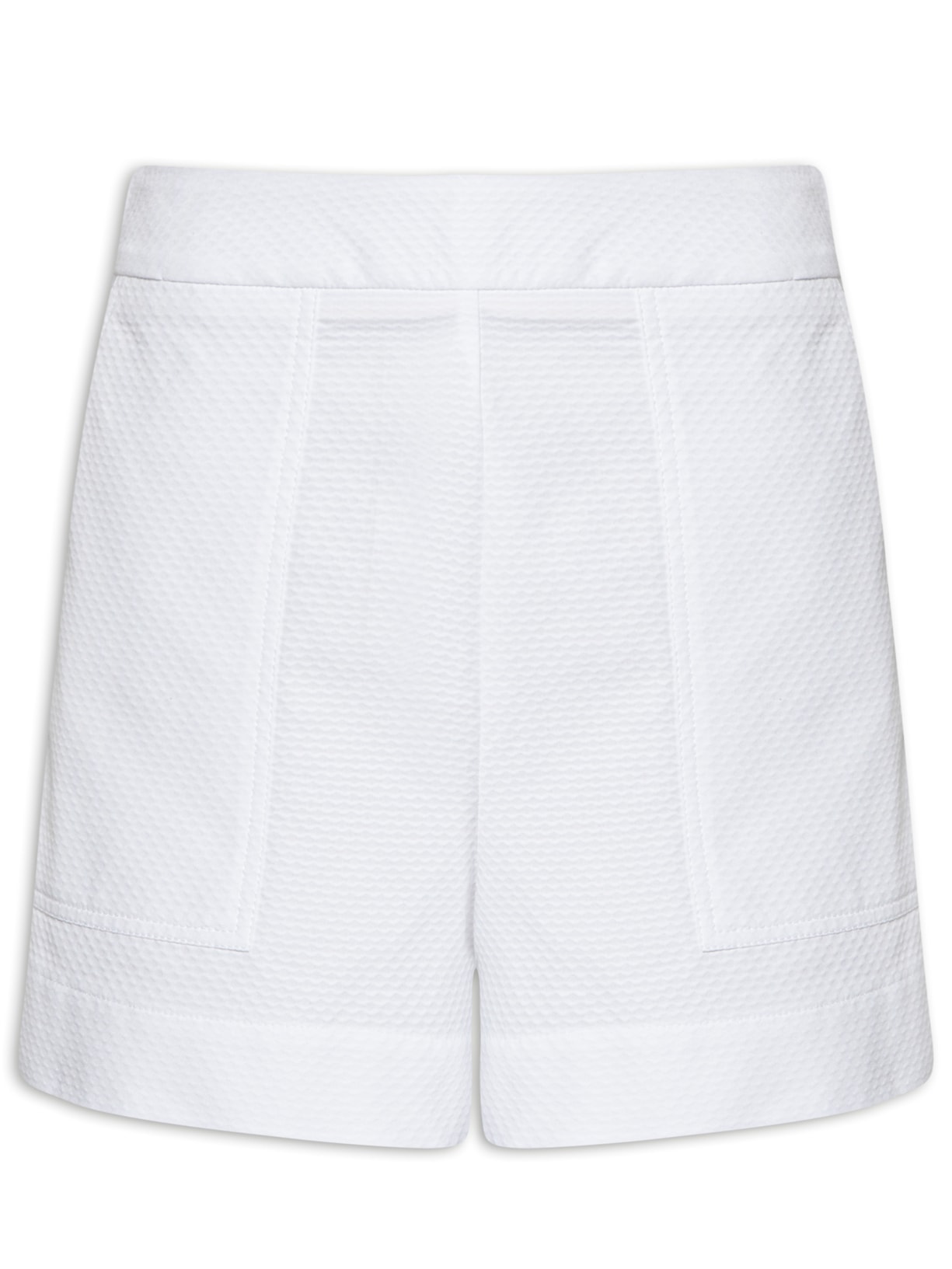 Short Feminino Piquet Off White Animale