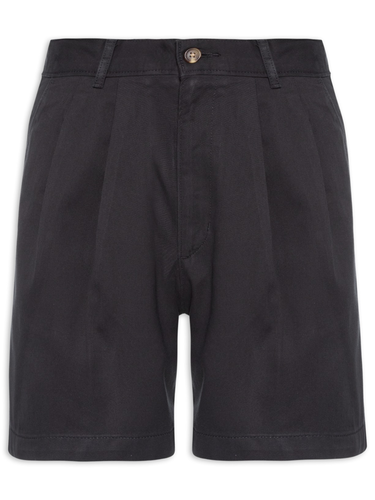 Short Feminino Pleated Trouser - Preto