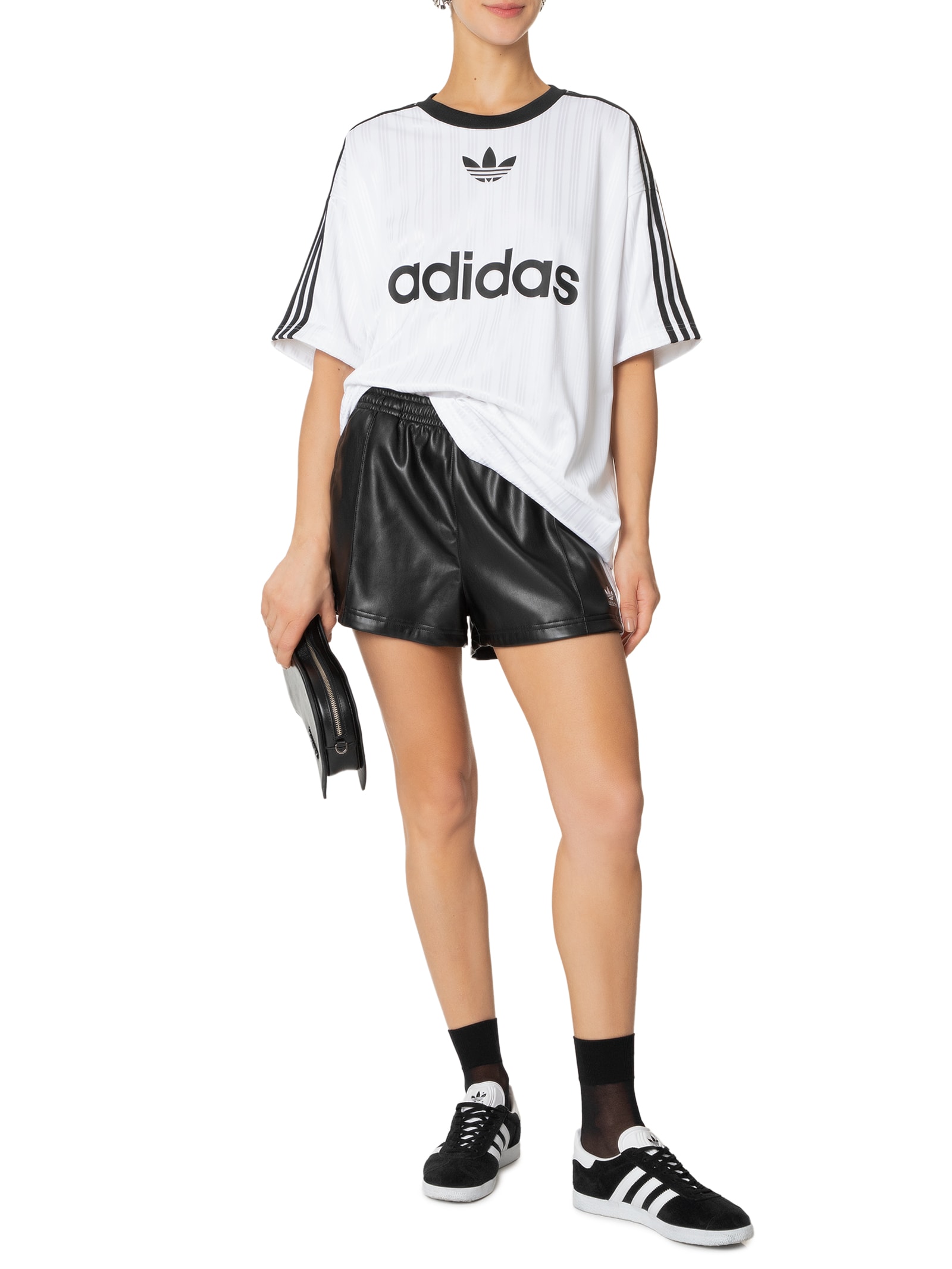 Short Feminino Pleather - Adidas Originals - Preto