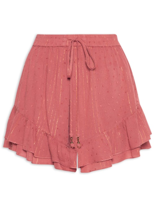 Short Feminino Poá Lurex - Rosa