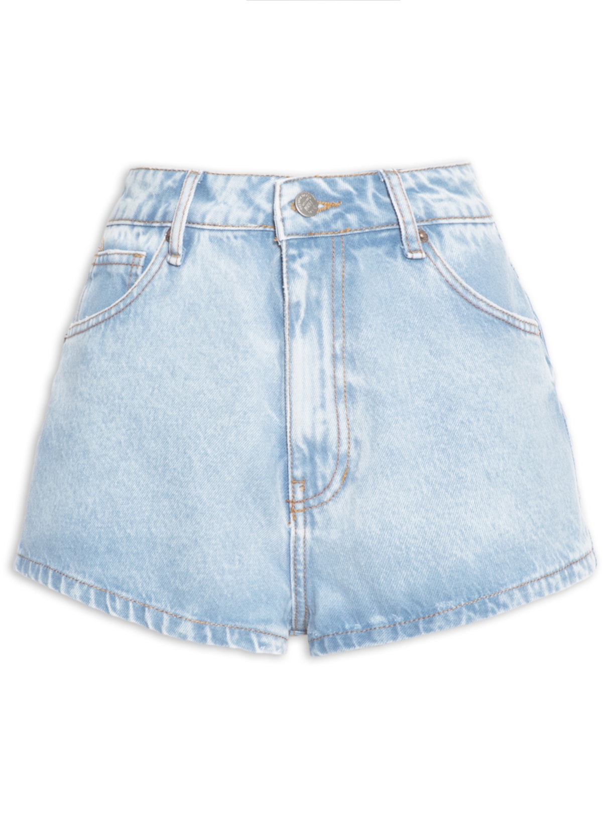 Short Feminino Pockets Jeans Médio Azul Farm