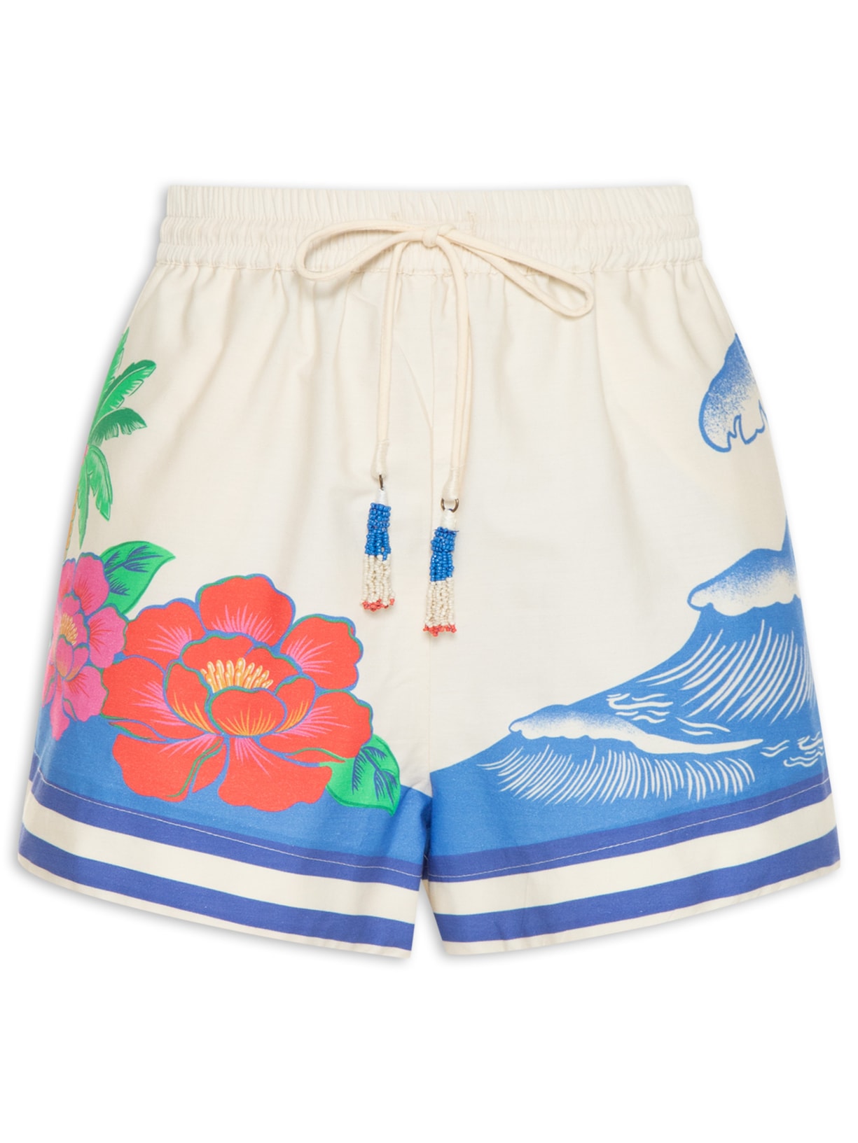 Short Feminino Poster Carioca - Off White