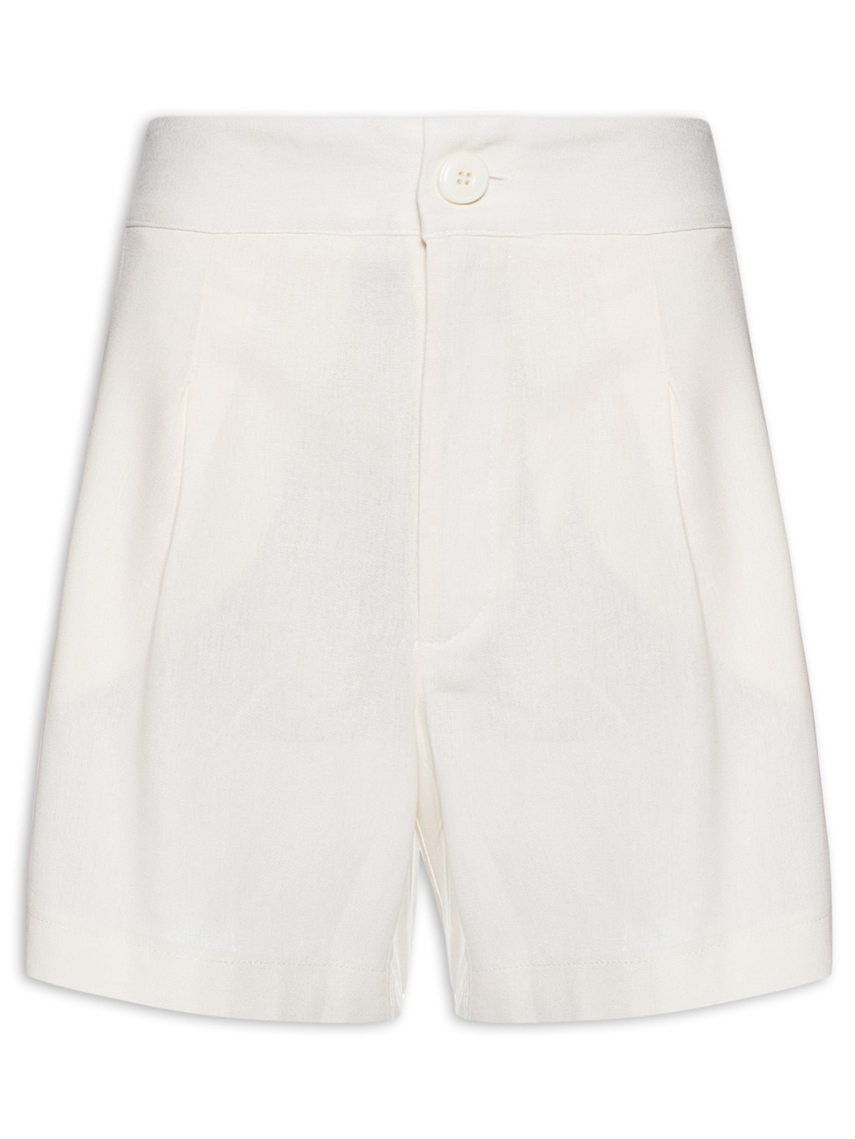Short Feminino Pregas - Off White
