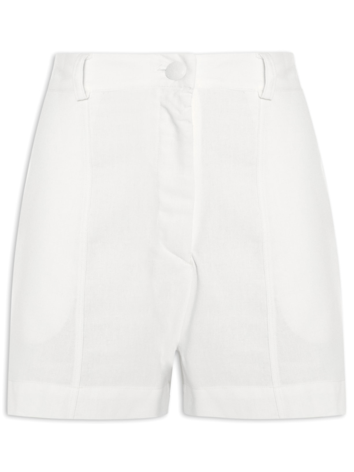 Short Feminino Recorte Bolso - Off White