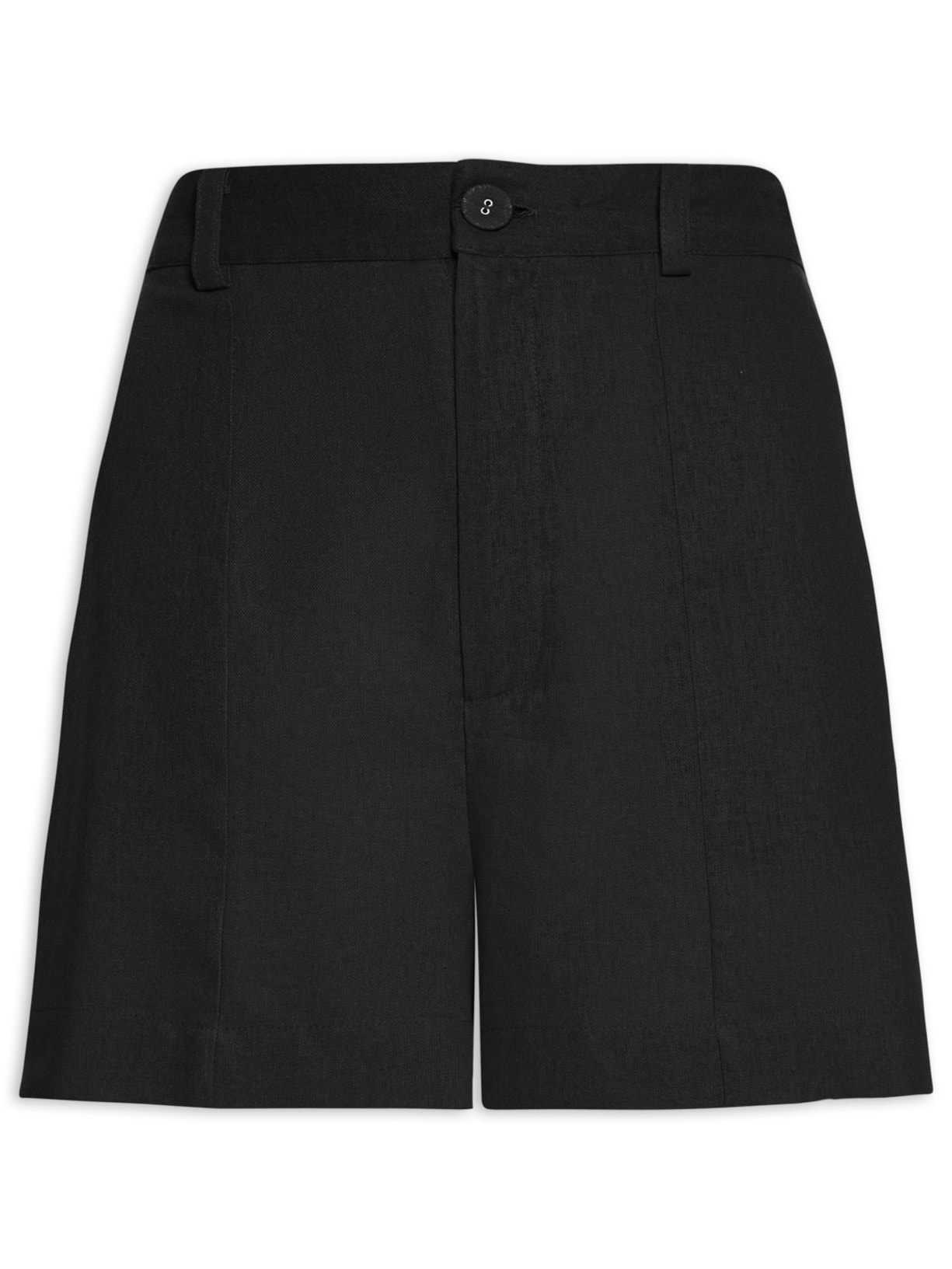 Short Feminino Recorte Frente - Preto