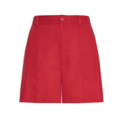 Short Feminino Recorte Frente - Vermelho