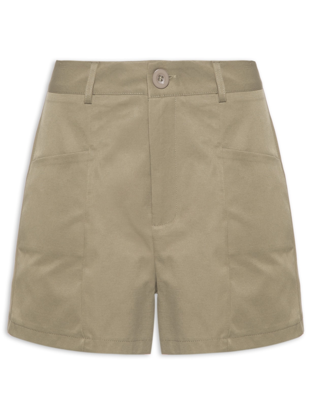 Short Feminino Reto Com Bolso Verde Basiq