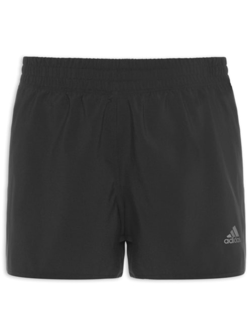 Short Feminino Run Icon 3 Listras - Preto