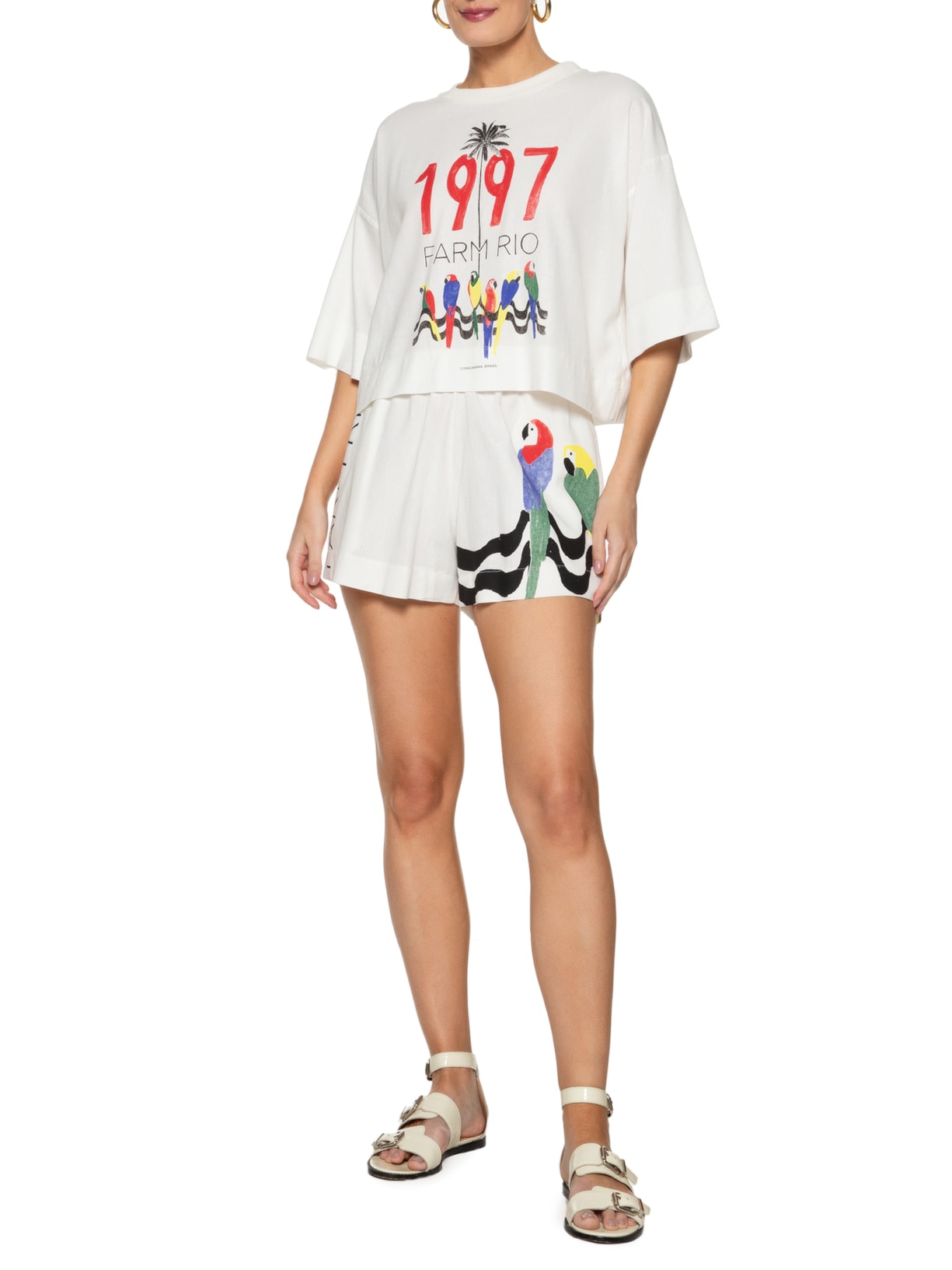 Short Feminino Running 1997 Branco  Farm