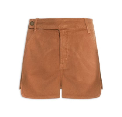 Short Feminino Sarja Alfaiataria Color - Marrom