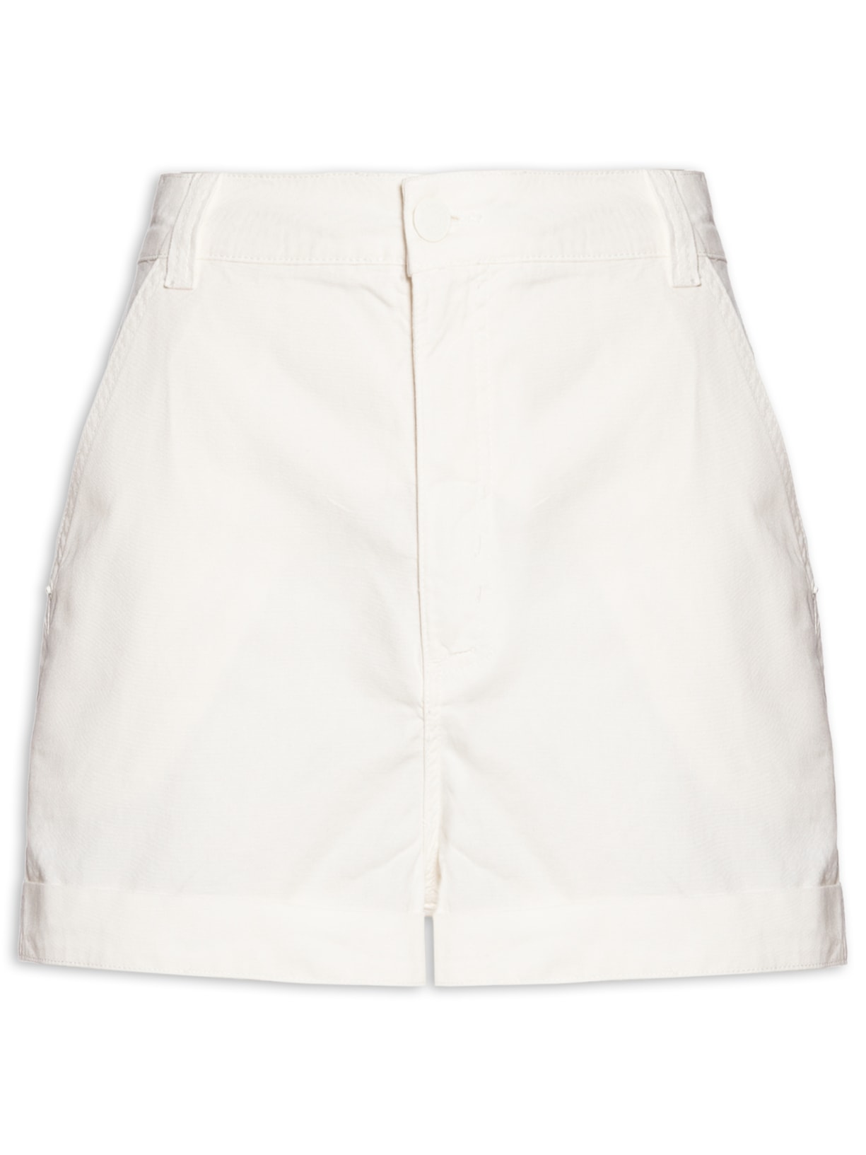 Short Feminino Sarja Alfaiataria Color - Off White