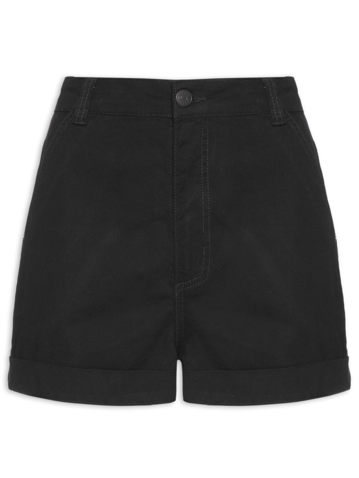 Short Feminino Sarja Alfaiataria Color - Preto