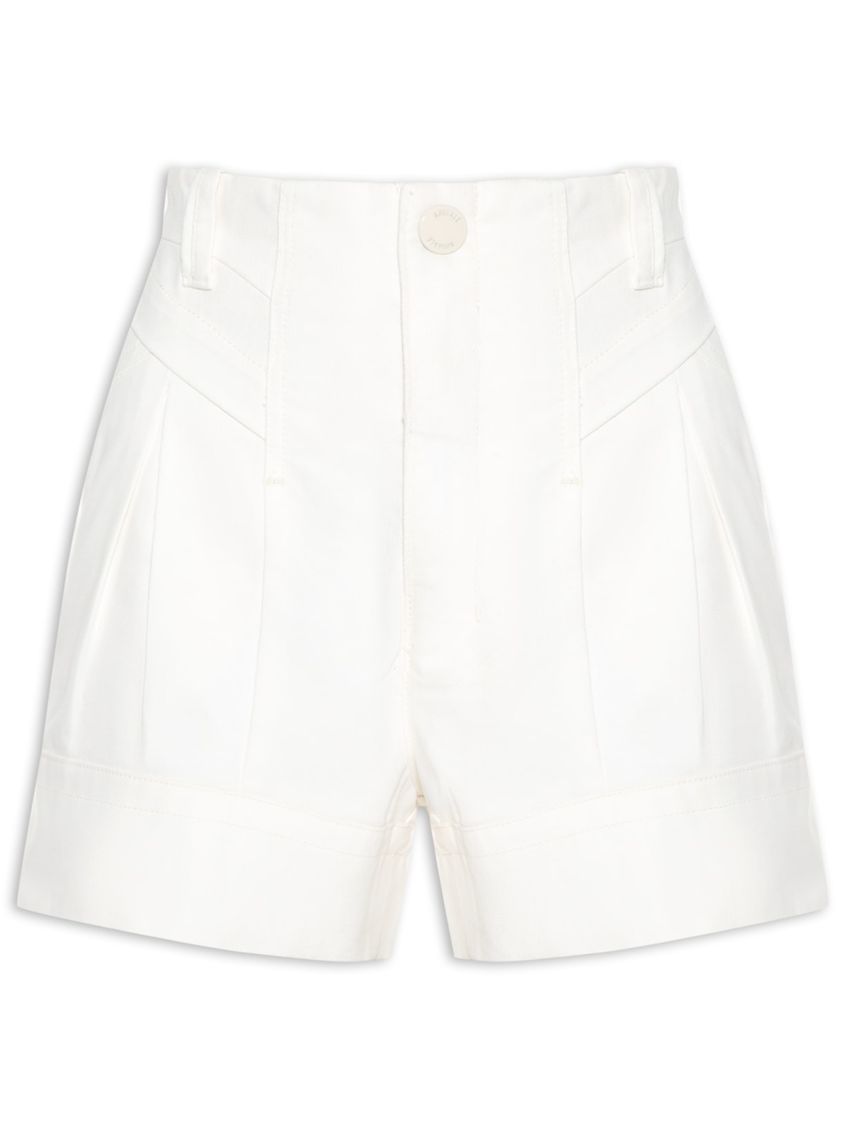 Short Feminino Sarja Barra Larga - Off White