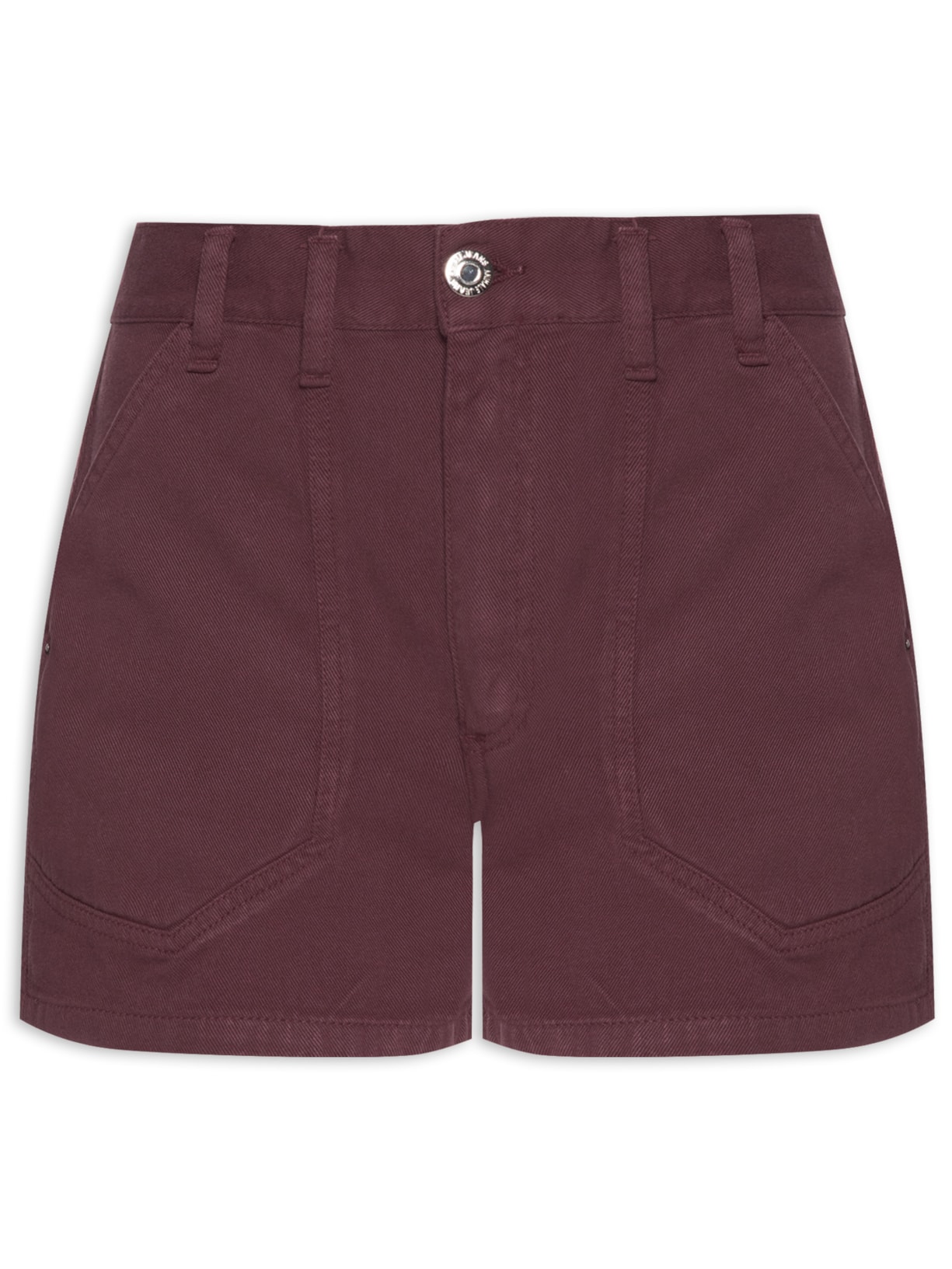 Short Feminino Sarja Basic Bordado Aj - Roxo