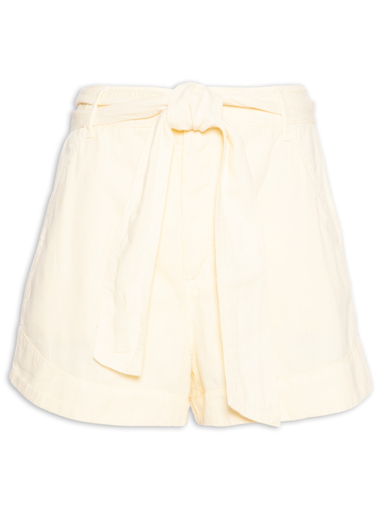 Short Feminino Sarja Cânhamo Amarração Amarelo Dress To