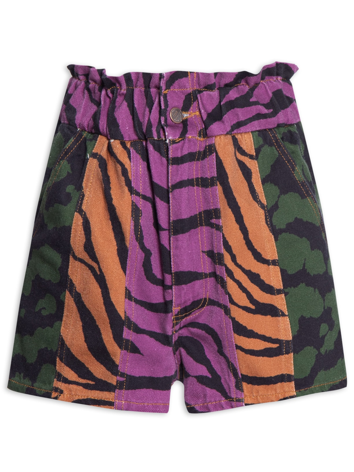 Short Feminino Sarja Patch Selvatica - Animal Print