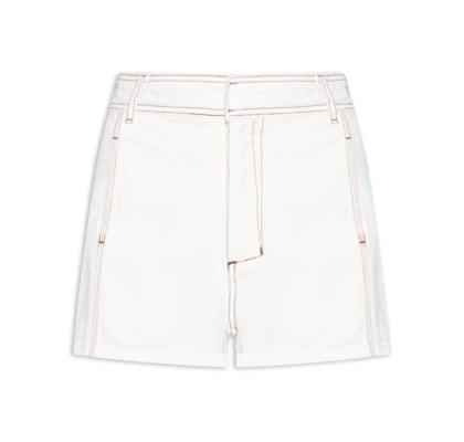 Short Feminino Sarja Pespontos - Branco