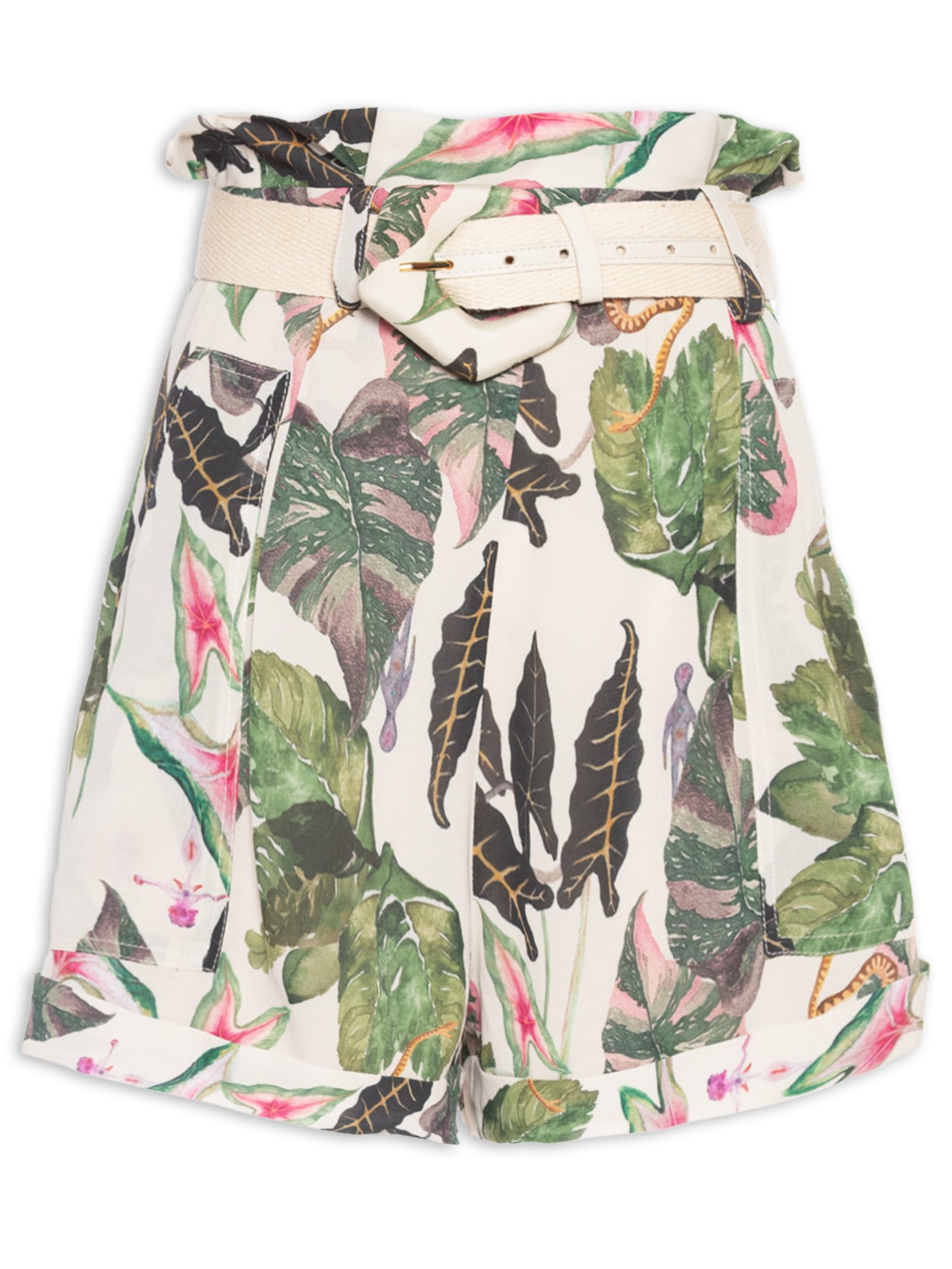 Short Feminino Seres Da Floresta Verde Animale