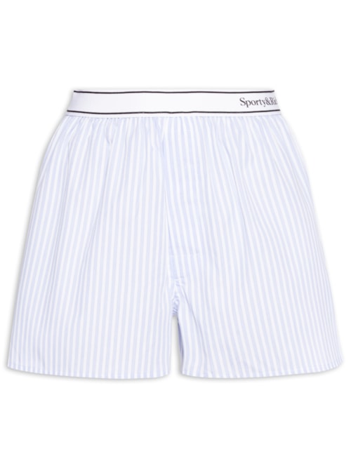 Short Feminino Serif Logo Boxer - Azul