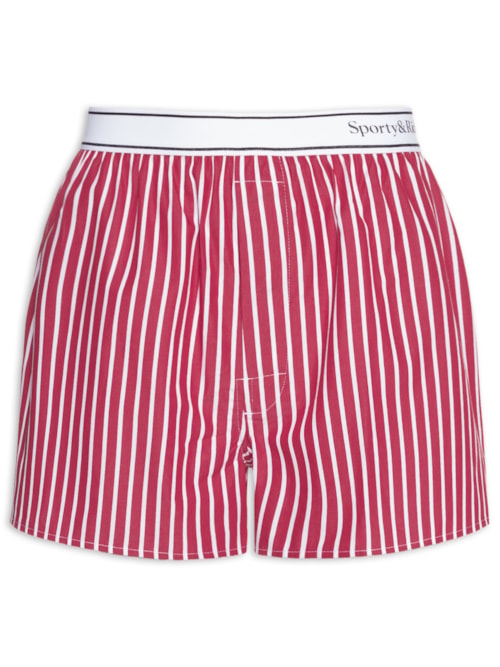 Short Feminino Serif Logo Boxer - Vermelho