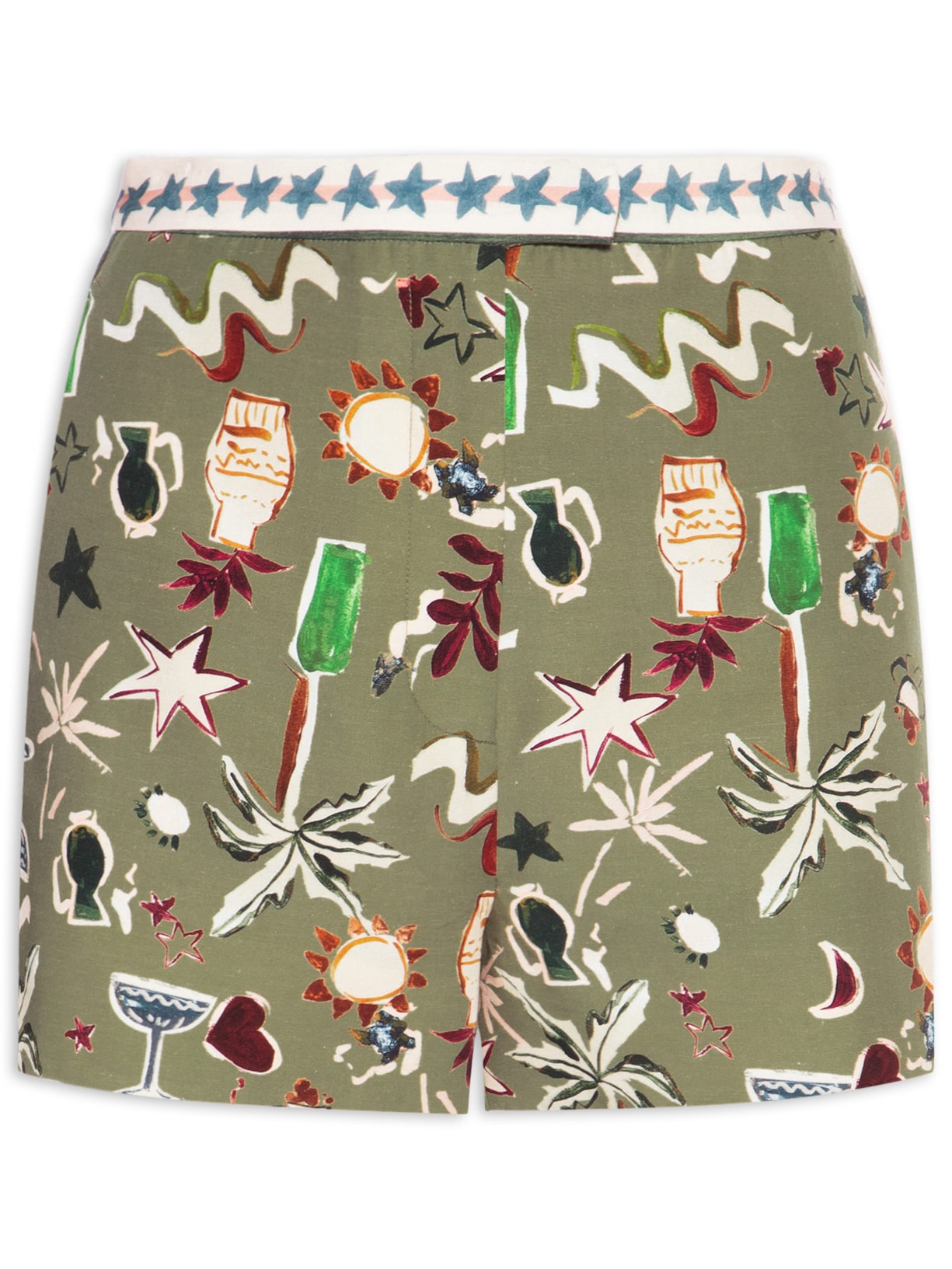 Short Feminino Talia Estampado Verde Le Lis