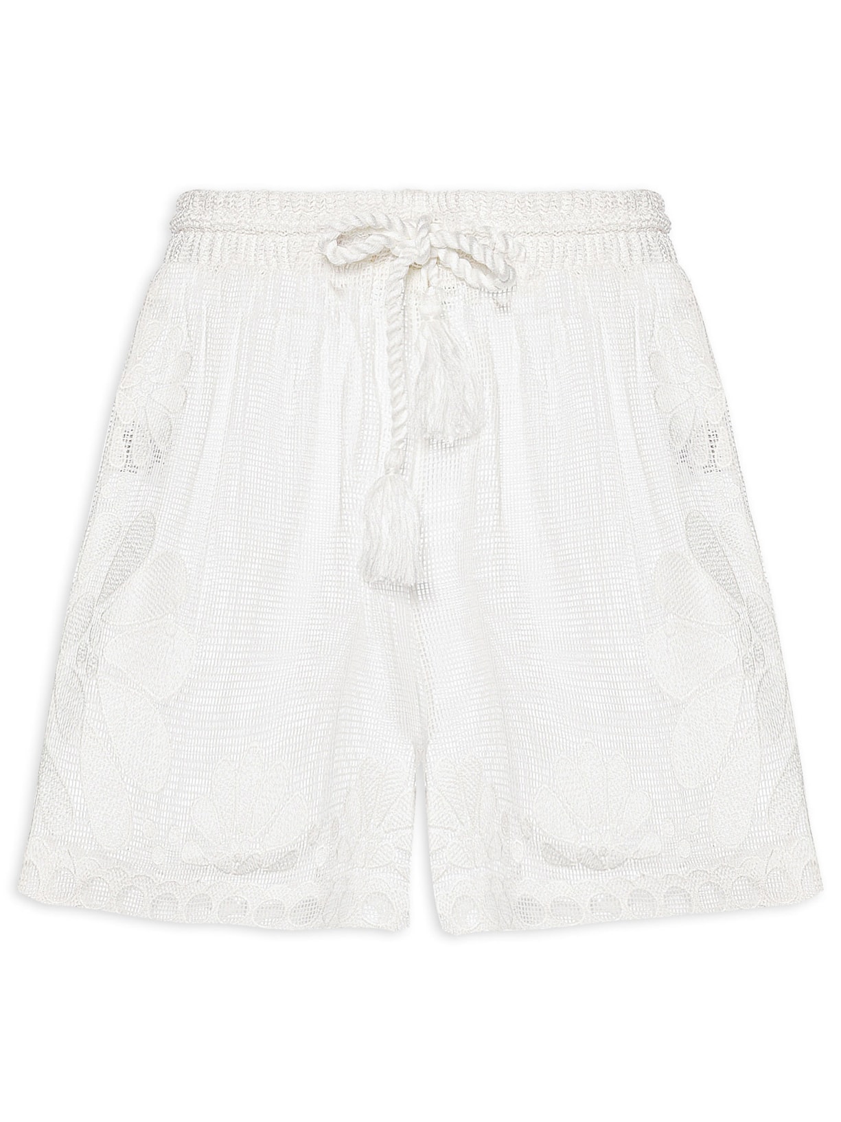 Short Feminino Tela Curtwork Palermo - Off White