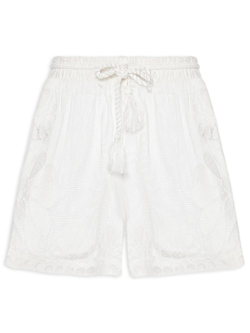 Short Feminino Tela Curtwork Palermo - Off White