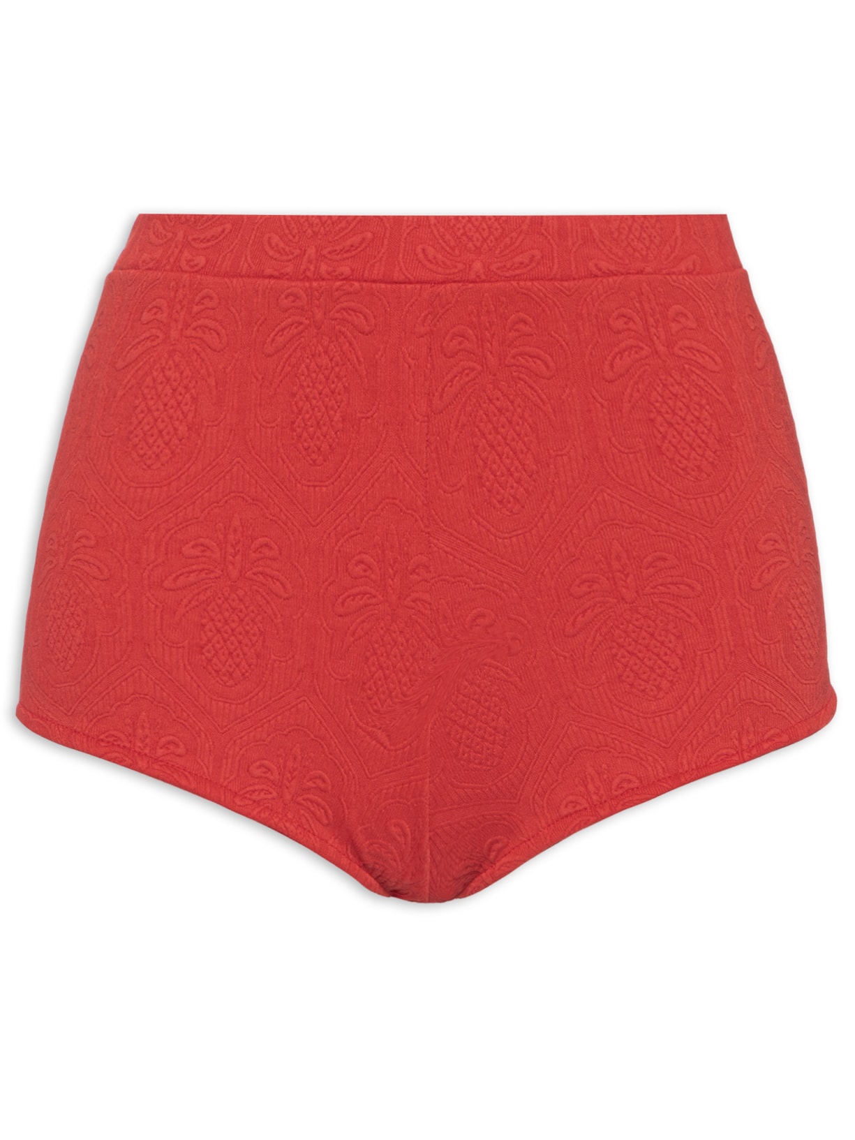 Short Feminino Textura Abacaxi - Vermelho
