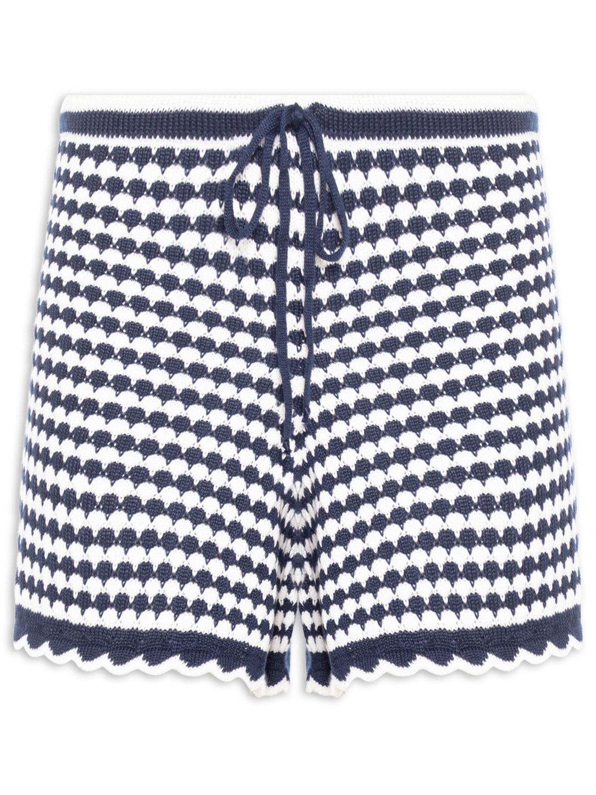 Short Feminino Tricot Babadinho Azul Farm Praia