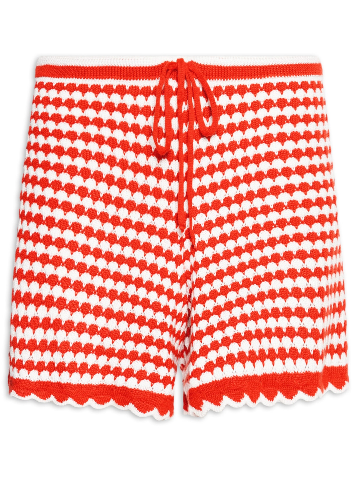 Short Feminino Tricot Babadinho Vermelho Farm Praia