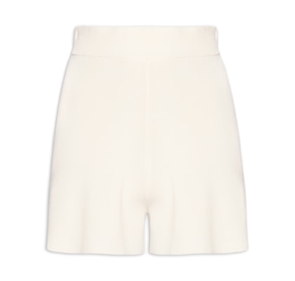 Short Feminino Tricot Comfy - Bege