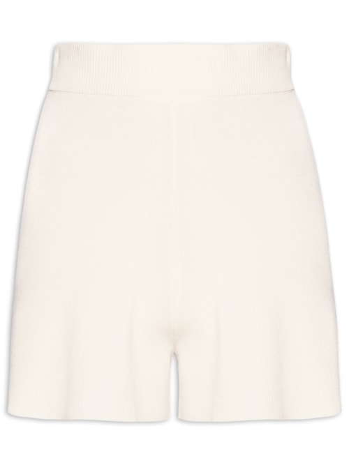 Short Feminino Tricot Comfy - Bege