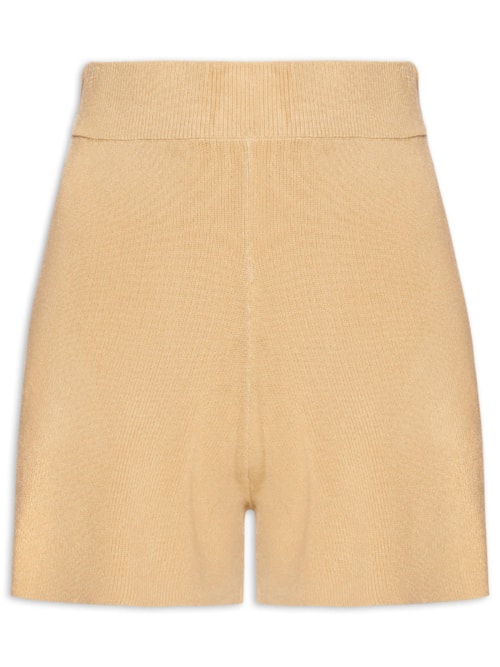Short Feminino Tricot Comfy - Bege