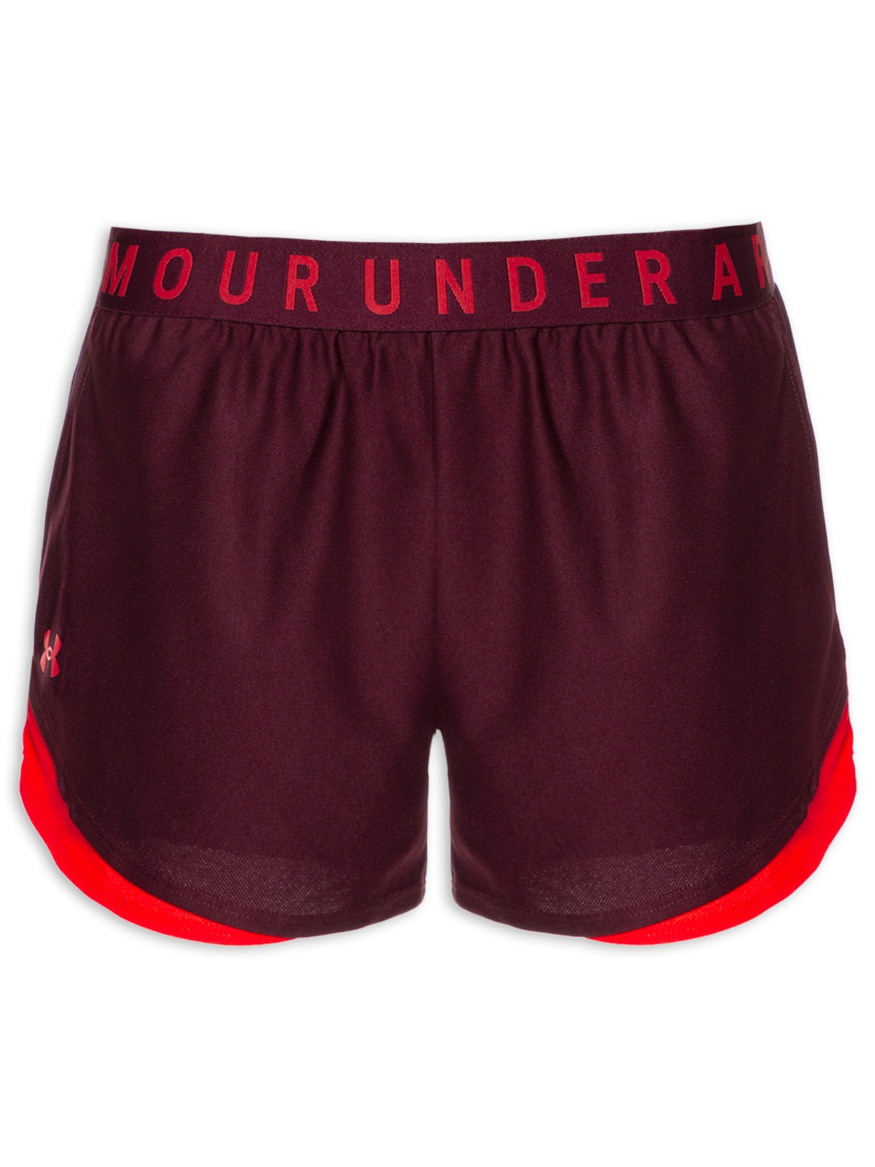 Short Feminino UA Play UP 3.0 - Vermelho